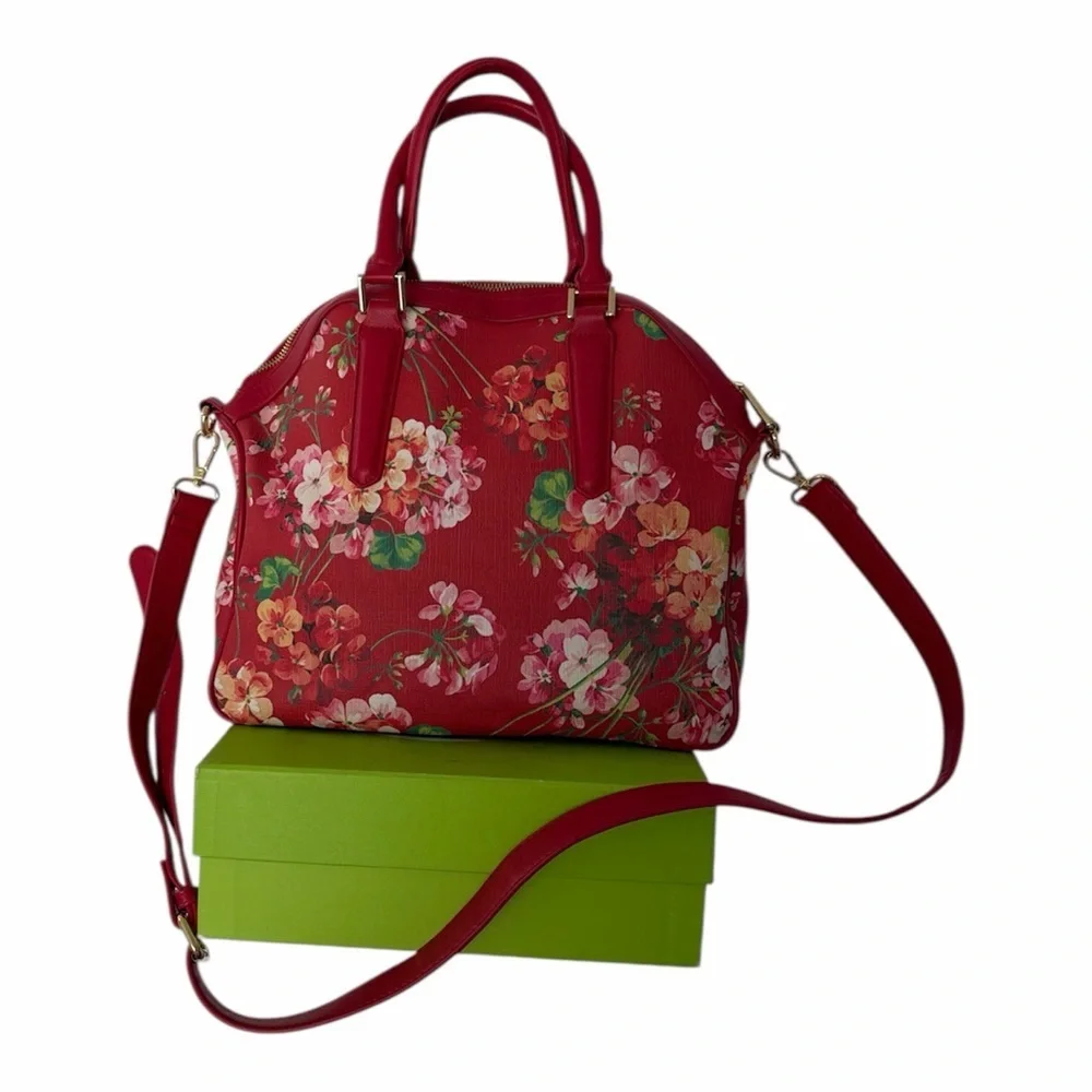Charming Charlies Floral Red Handbag